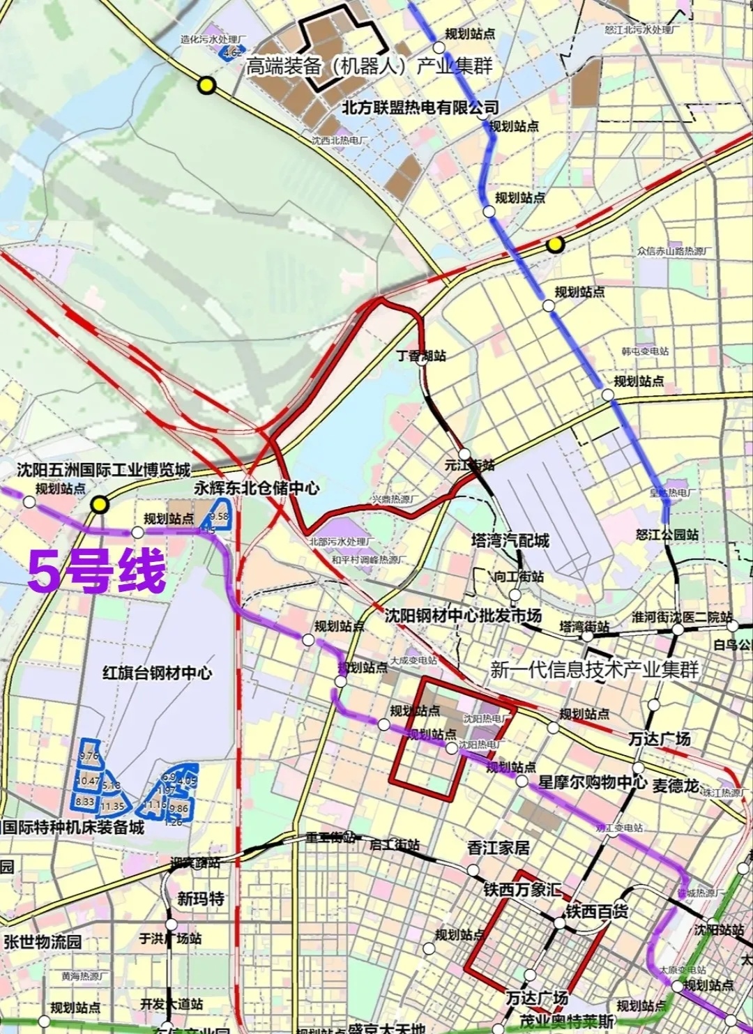 沈阳地铁5号线规划图图片