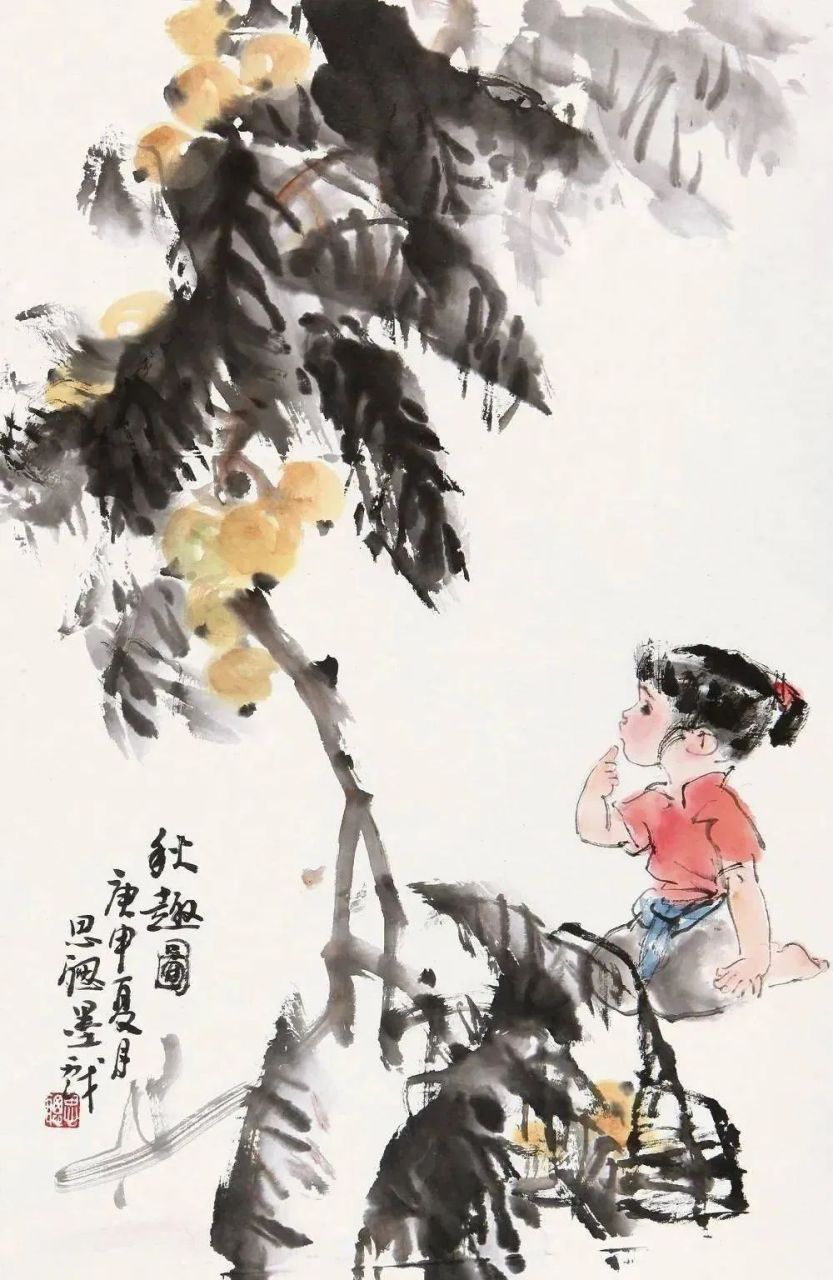 国画中的儿童,天真活泼,可爱极了  今天是儿童节,孩子们的节日.