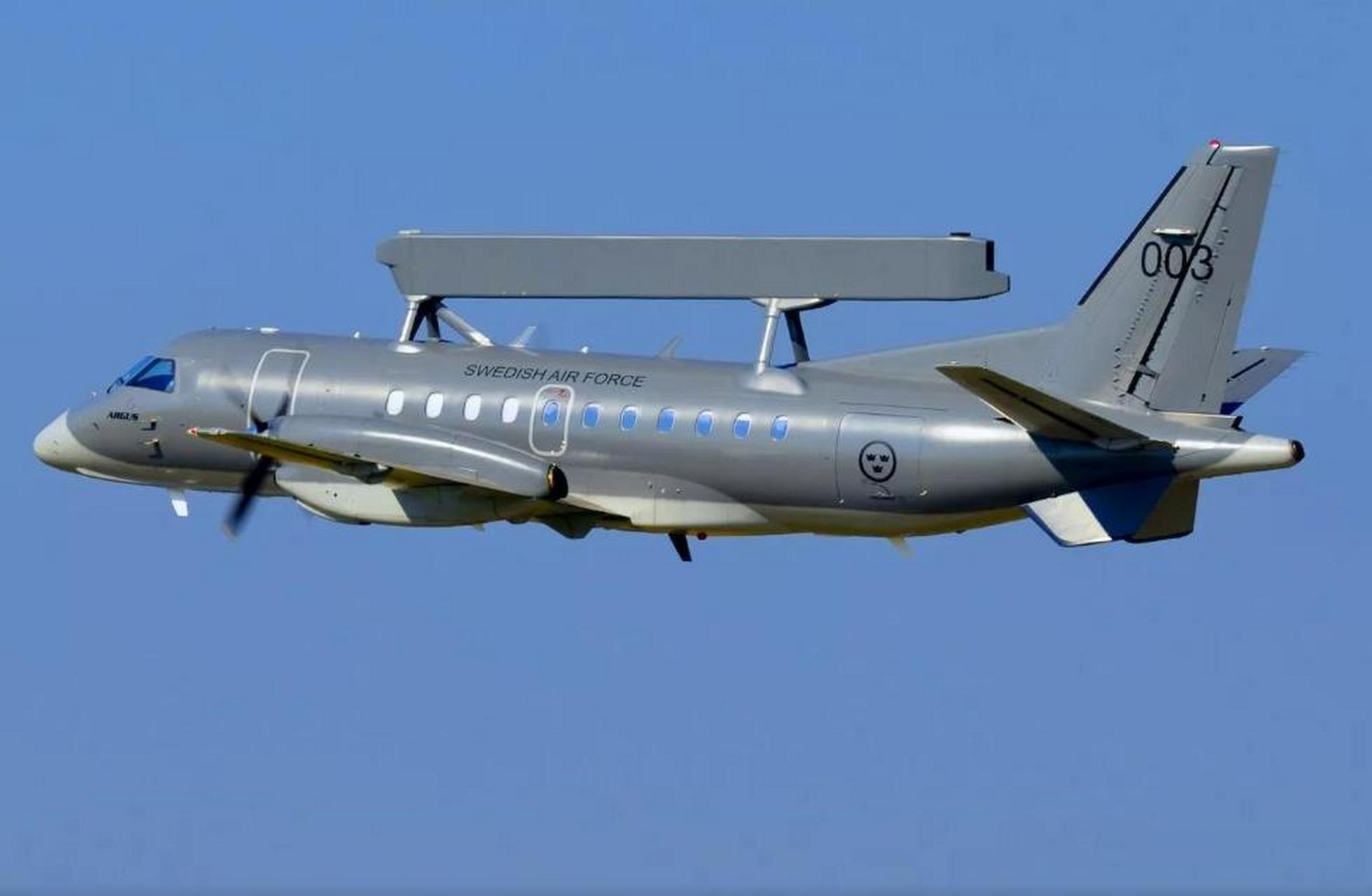 今年刚加入北约的瑞典玩了一把大的,将两架即将退役的萨博-340预警机