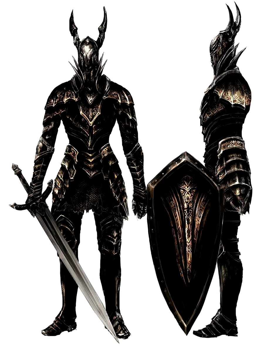 分享一组游戏《黑暗之魂》官方概念艺术图,展现了游戏中的人物与奇幻