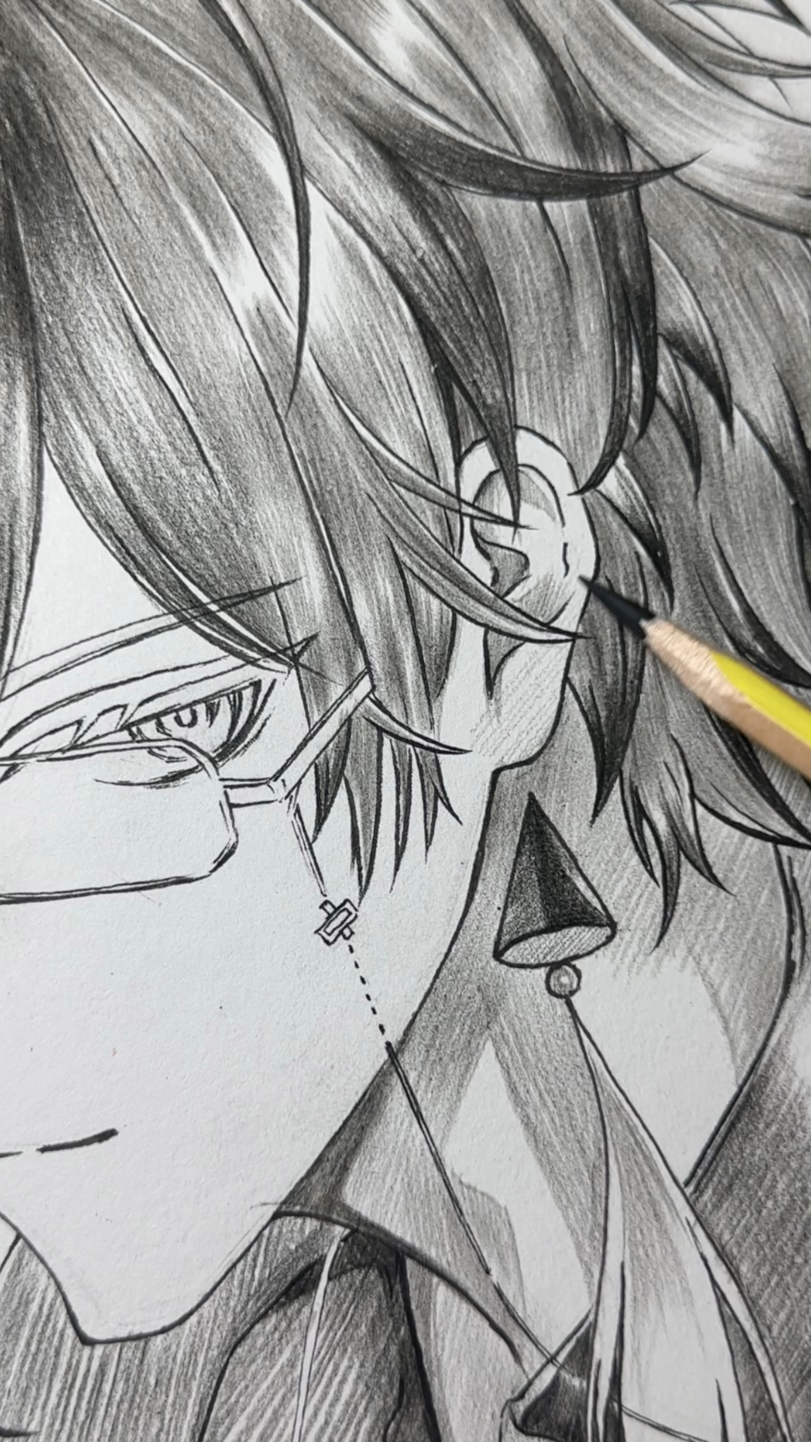 钟离素描丝滑排线绘画完成版-度小视