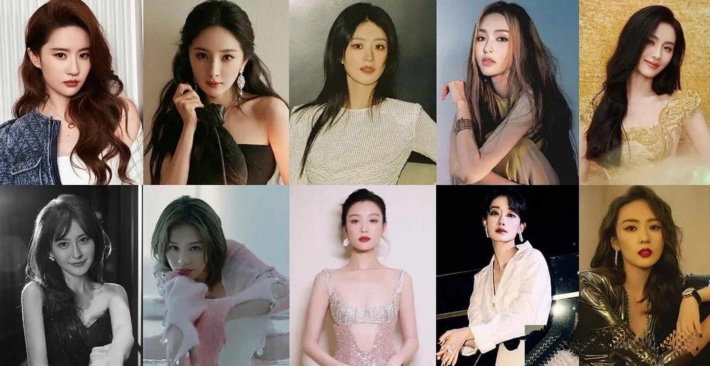 中国85后女明星名单图片