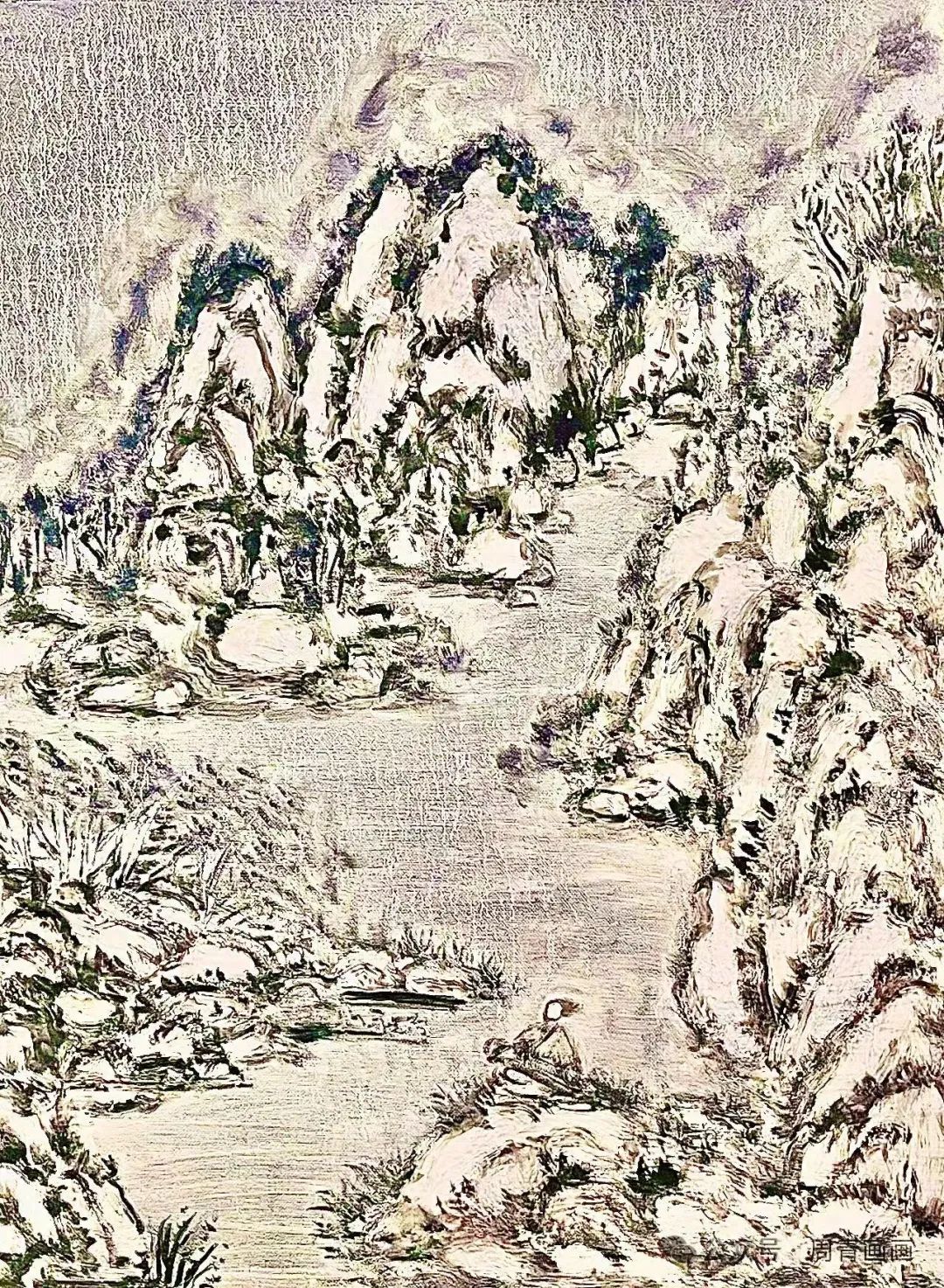 周青《虚境系列之虚山》丨在静谧与淡然中找寻生命的价值与意义