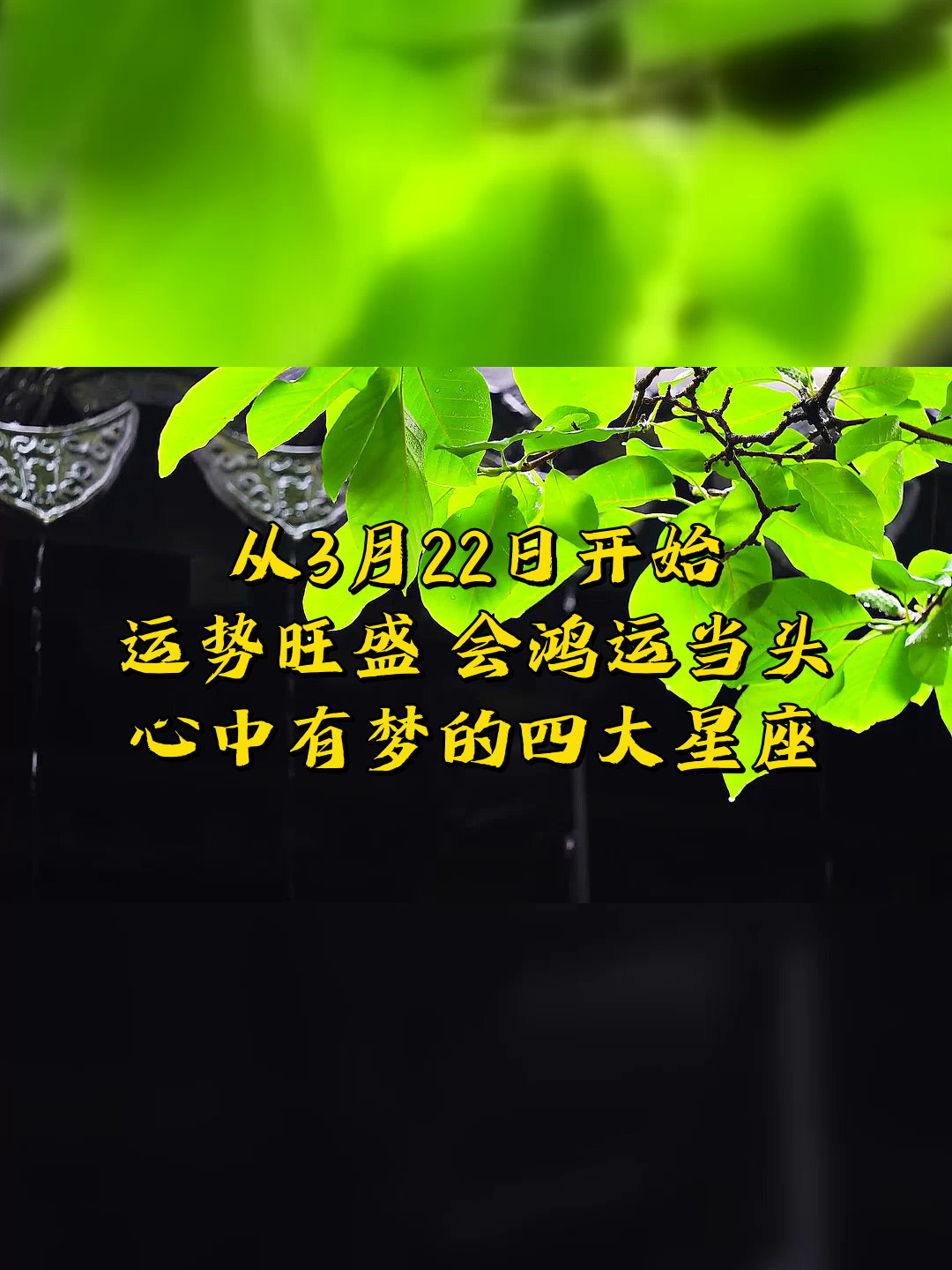 从3月22日开始,运势旺盛,会鸿运当头,心中有梦的四大星座