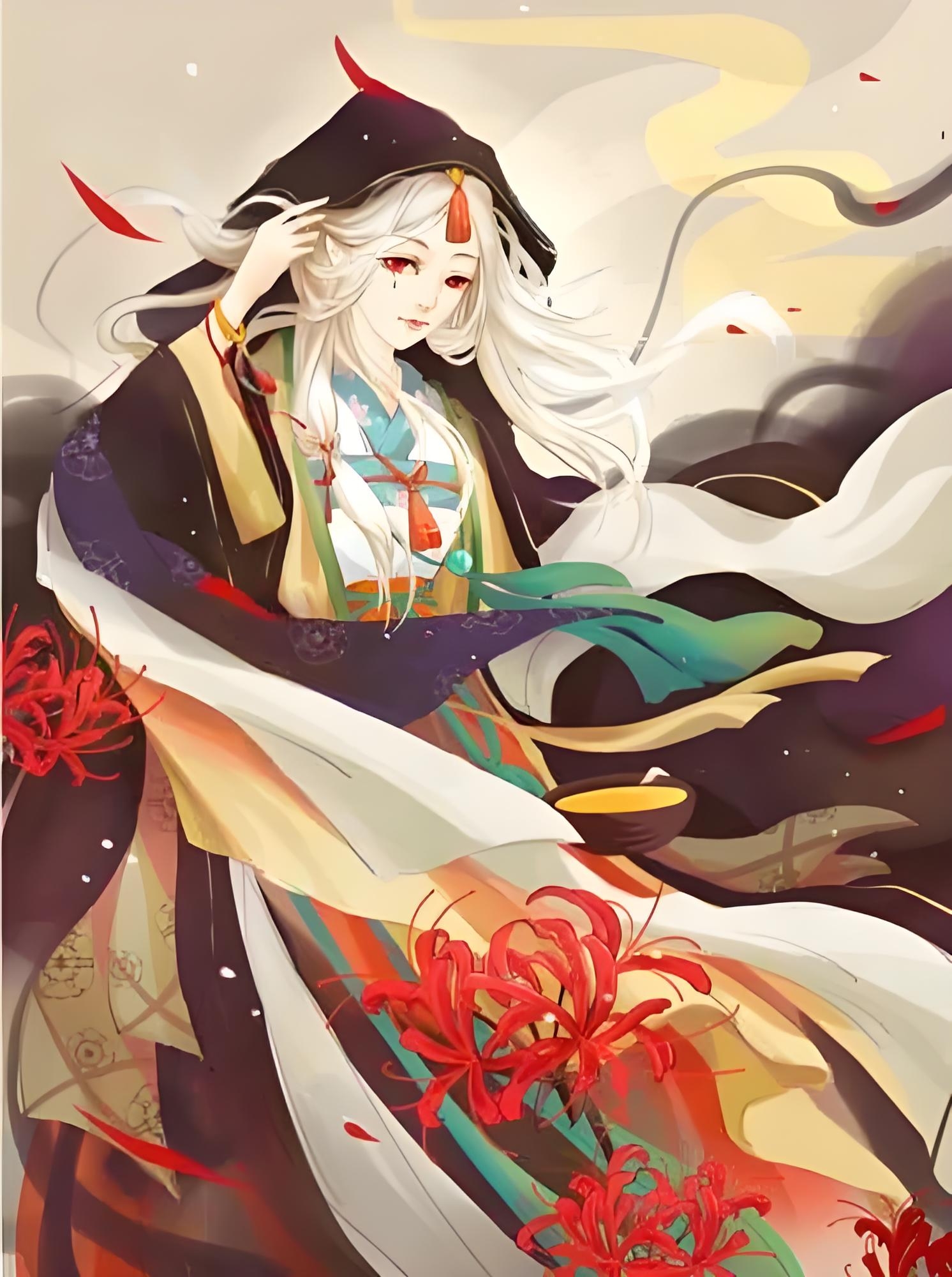 孟婆汤的传说  在黄泉的边际,曼珠沙华如火般绽放,忘川水静默地流淌.