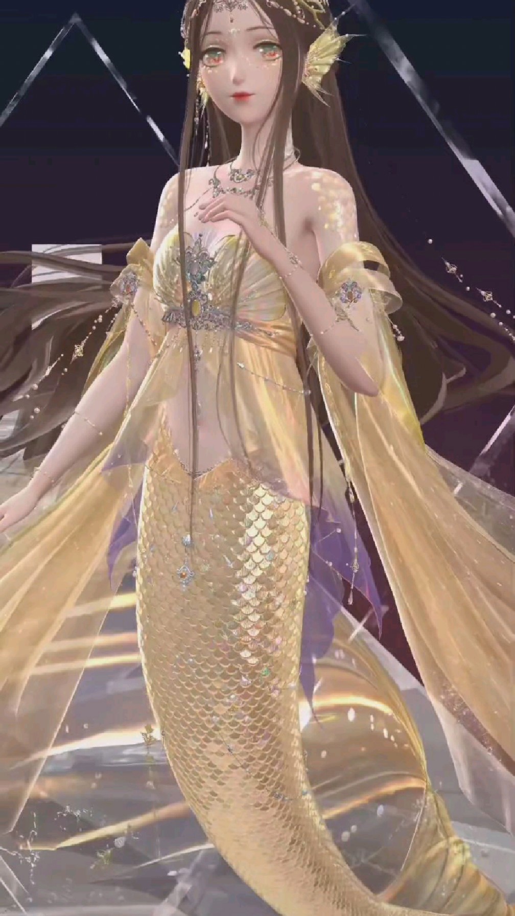 7号模特暖暖 黄金美人鱼走秀