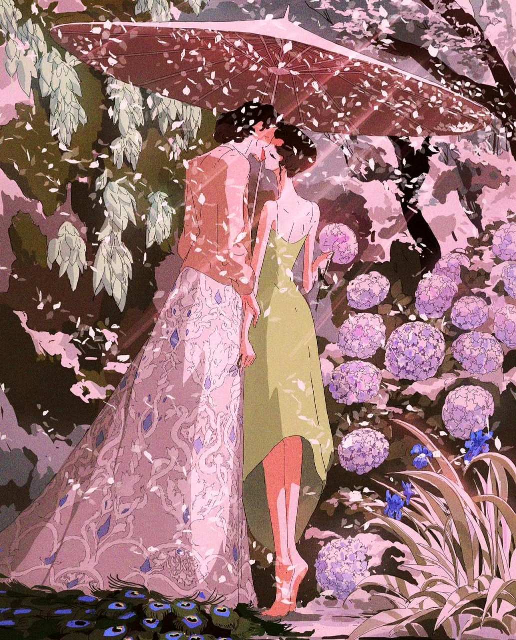 画师wisesa绘画作品欣赏,用丰富的色彩描绘了华丽的动漫场景,画面构图