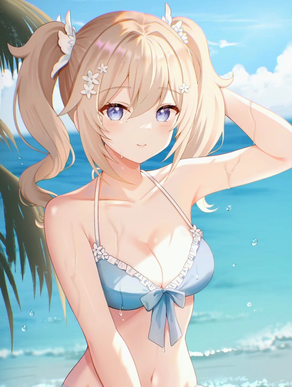 穿泳装的芭芭拉也太美了叭#原神