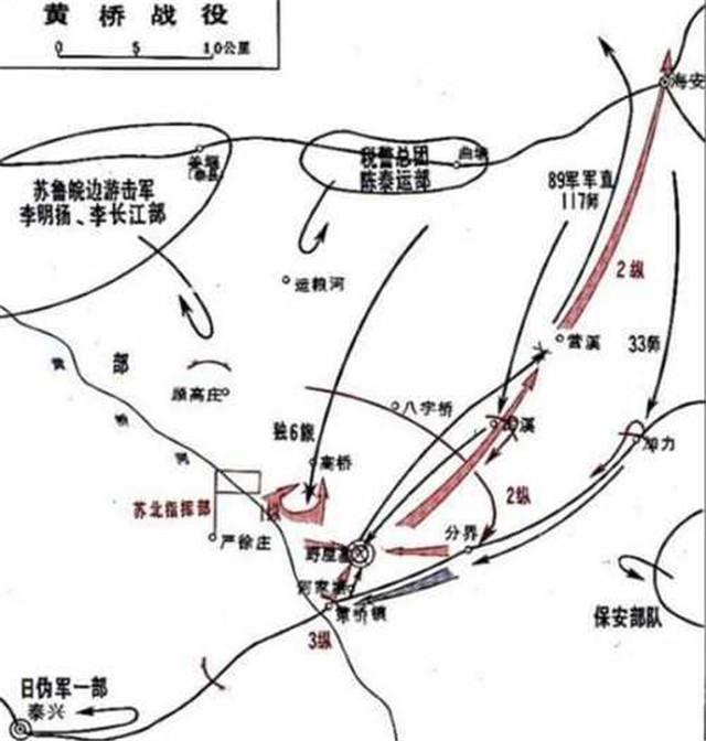 黄桥战役地图图片