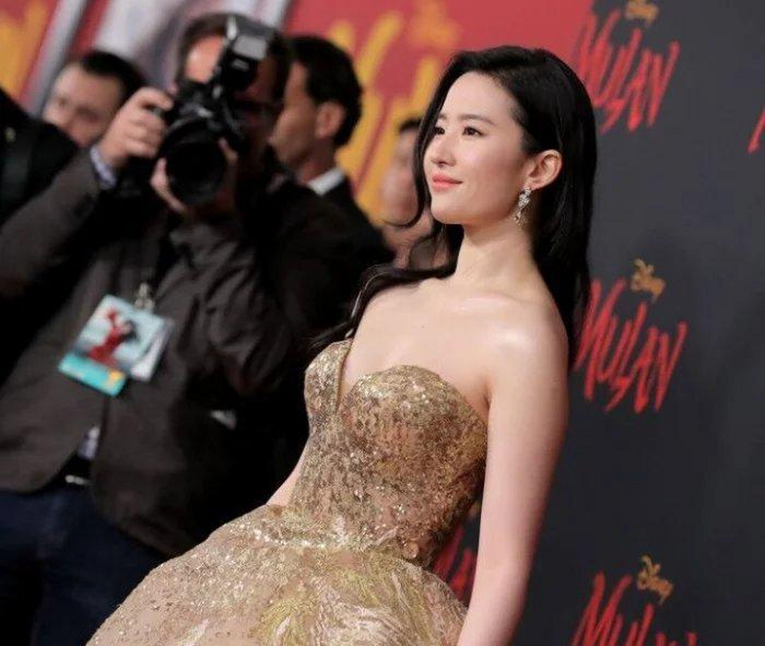 刘亦菲《花木兰》红毯照