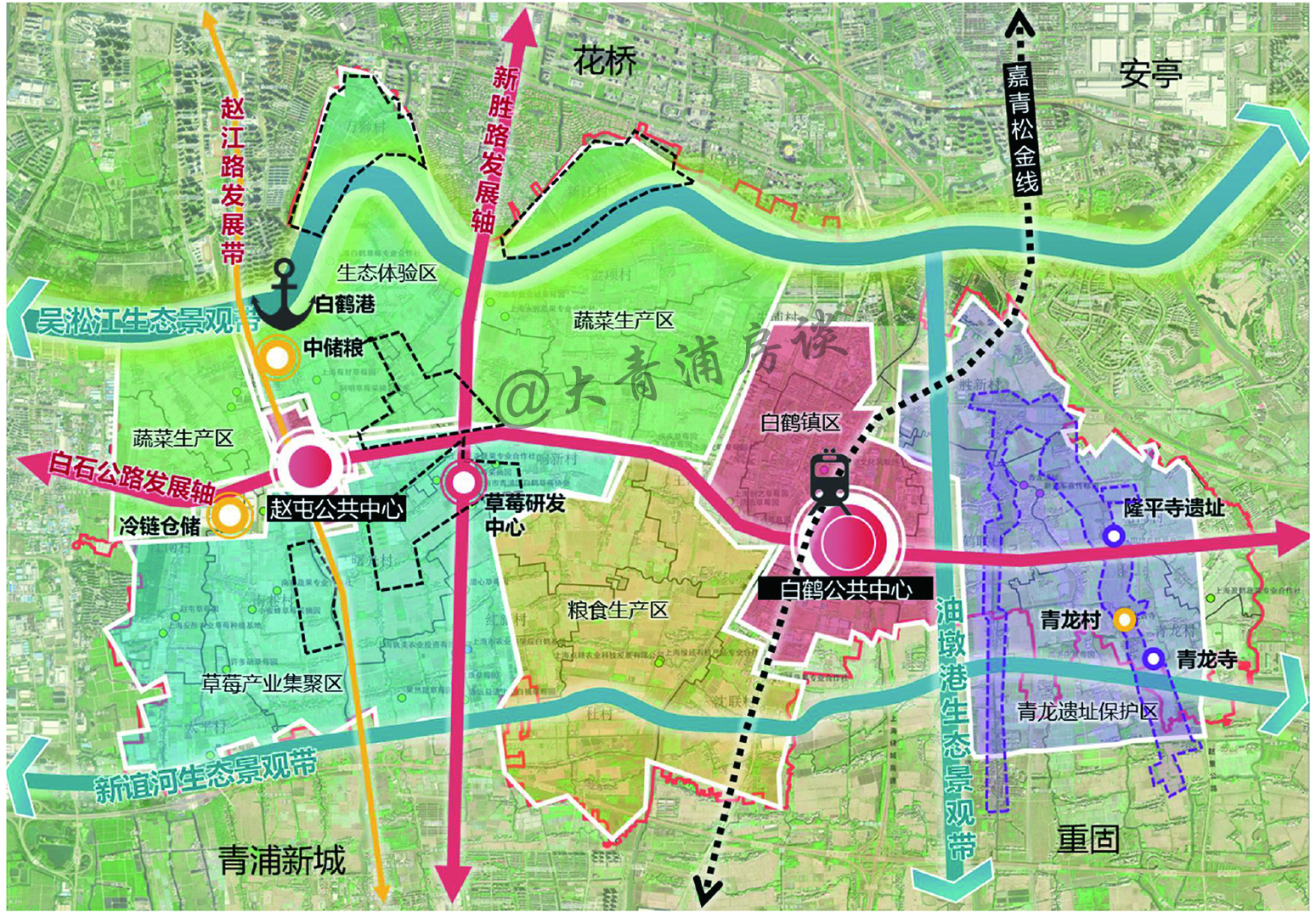 涉及两条轨交规划,青浦白鹤,练塘两大现代设施农业片区公示
