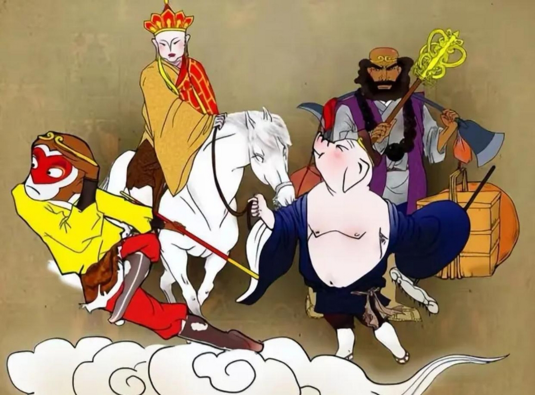 西游记取经组合裁员会裁谁?  师徒四人加上小龙马,裁员一人.