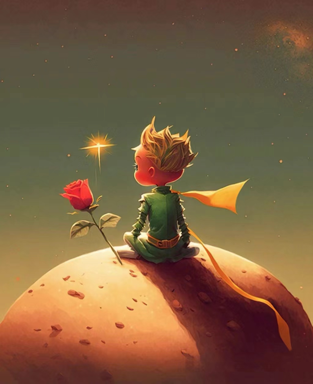 《小王子》之小王子与他的玫瑰花