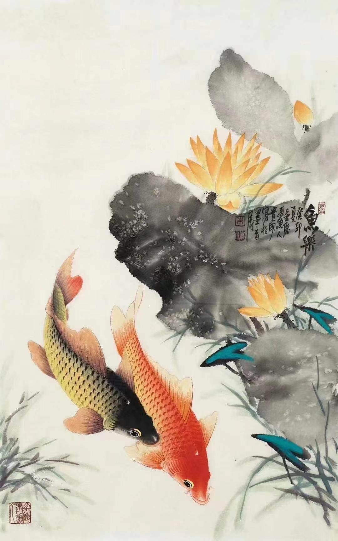 鱼跃龙门画法大全图片