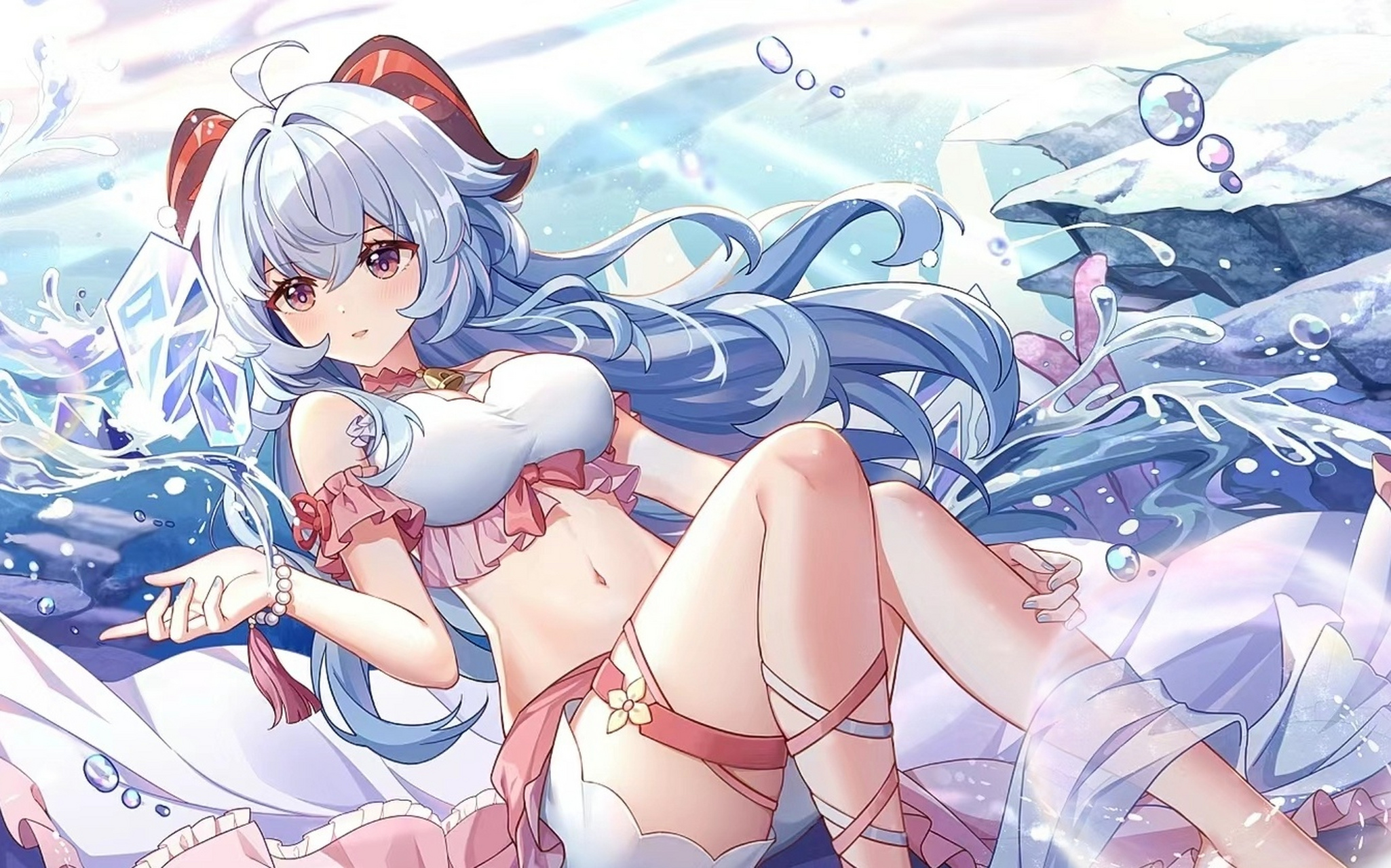 穿泳装的甘雨也太漂亮了叭#原神