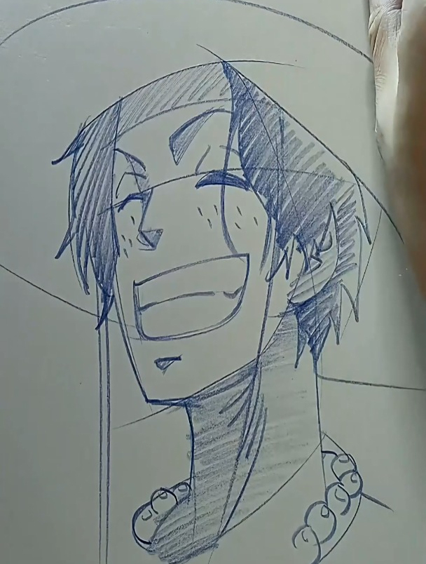 教大家画个艾斯 画画 手绘 想画就画随心所欲