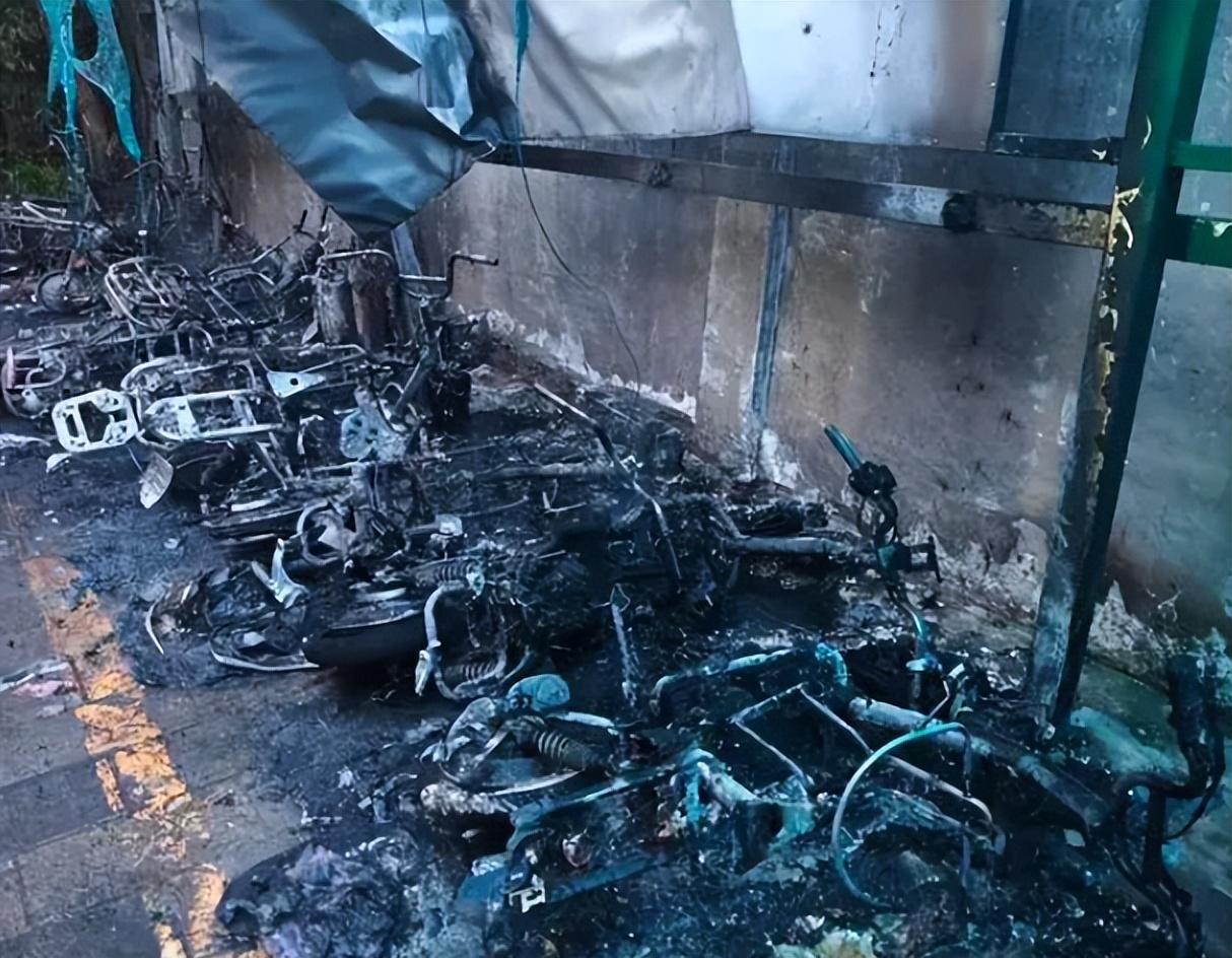 近期,在杭州市萧山区,停放的电动车发生了严重火灾.