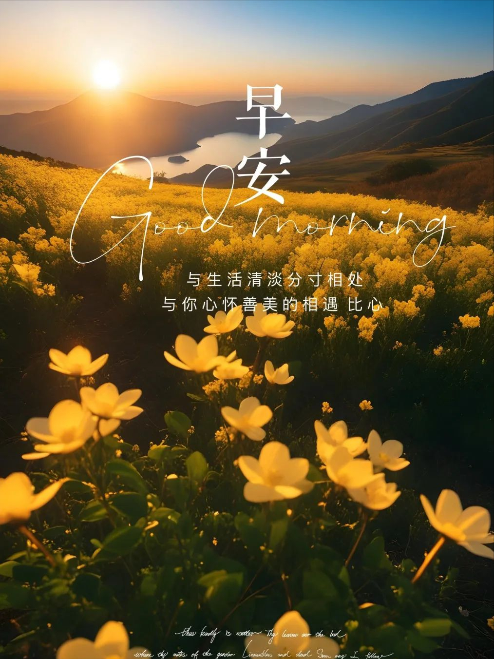 发中老年人诚挚的早安祝福语,保持年轻心态,乐观面对生活