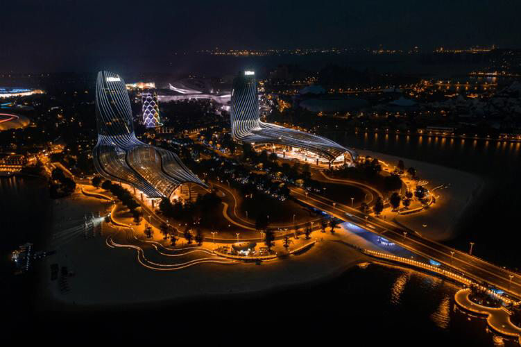 海口美兰机场夜景照片图片