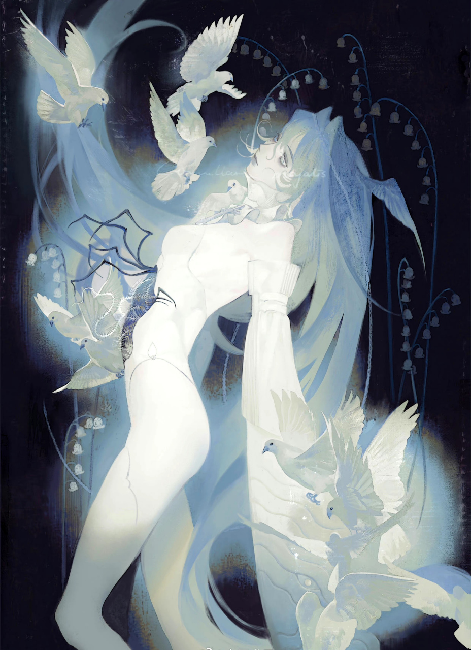 动漫人物插画欣赏,用绚丽的色彩绘制出造型华丽的人物,画面构图精致而