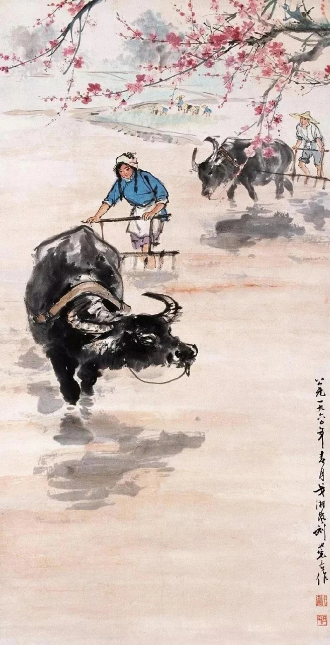这位老画家画牛,绝了,跟李可染画牛不分伯仲!