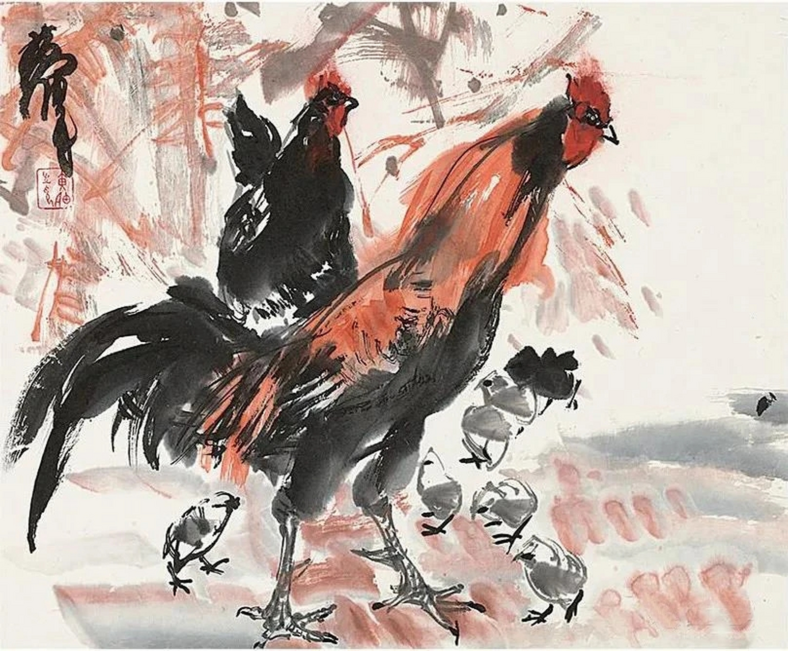 黄胄画动物合集,不止是画驴,黄老画鸡,画猫,画狗,画牛同样是一绝!