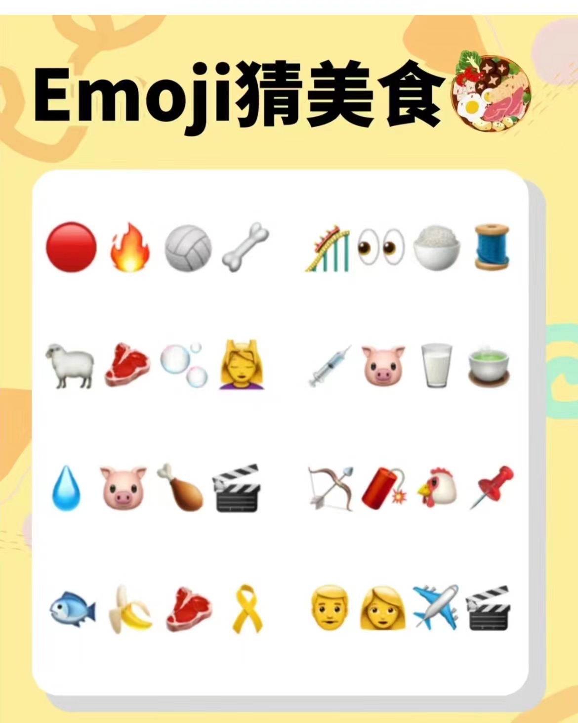 emoji猜美食