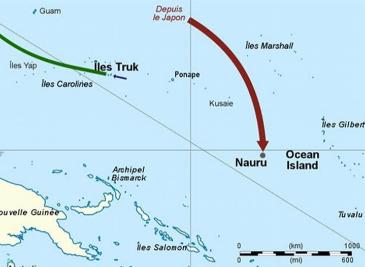 1942年5月8日的珊瑚海海战打完后,日军11日开始从拉包尔出动夺取瑙鲁