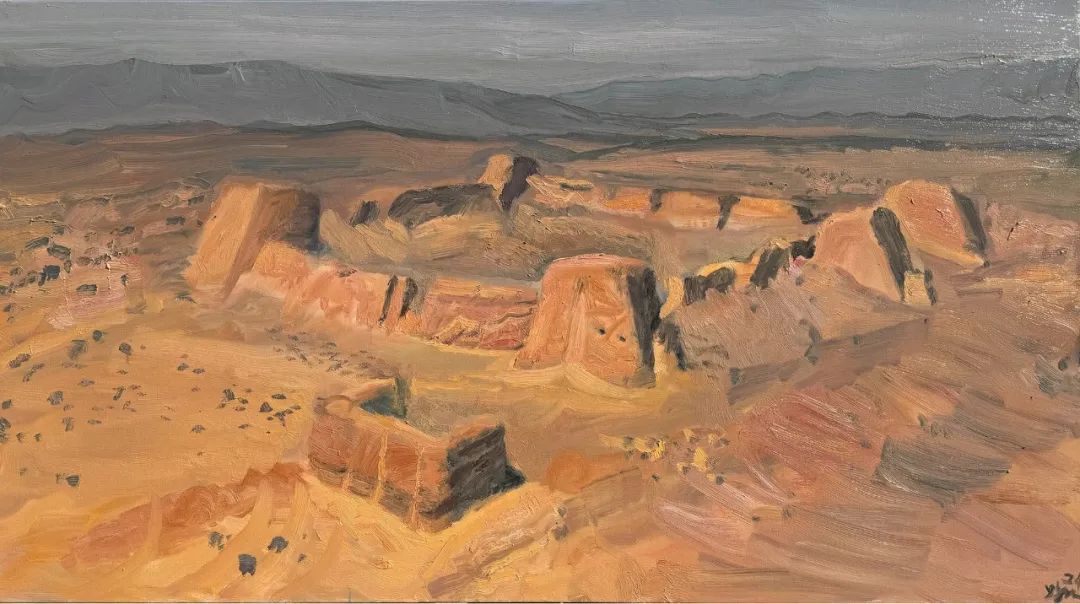 穿越河西——张路江油画写生作品