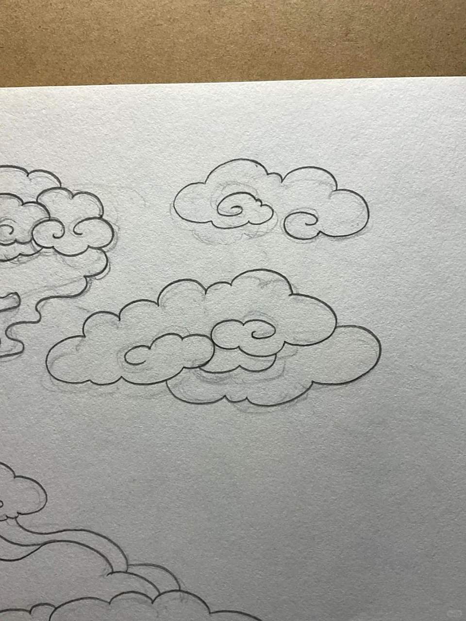 第十四张练习云朵7815祥云 进修画画第十三天.