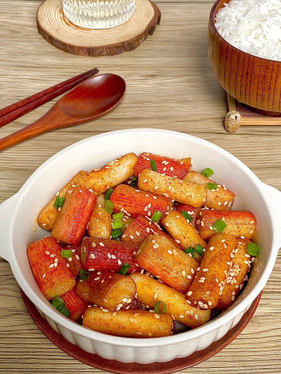 孜然超香年糕糯叽叽 蟹柳很难不爱简单下饭快试试吧