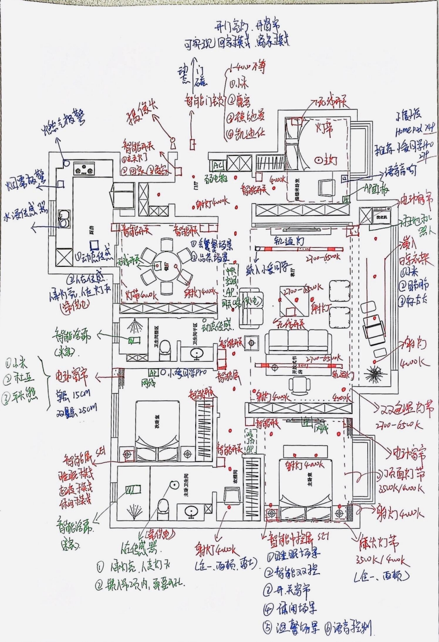 全屋电线电路图图片