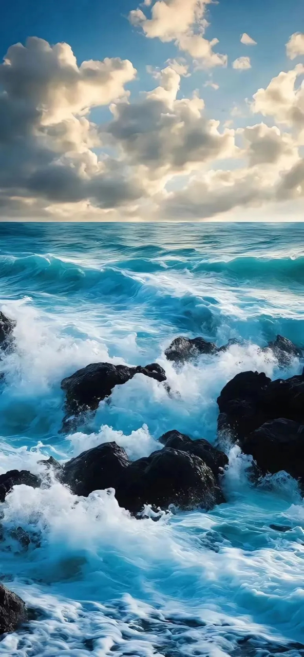 海浪壁纸 竖屏图片