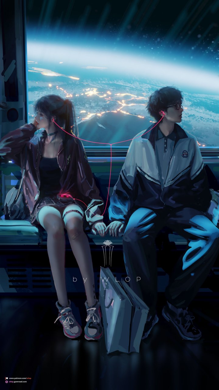 做情侣头像还可以吧? 画师:wlop