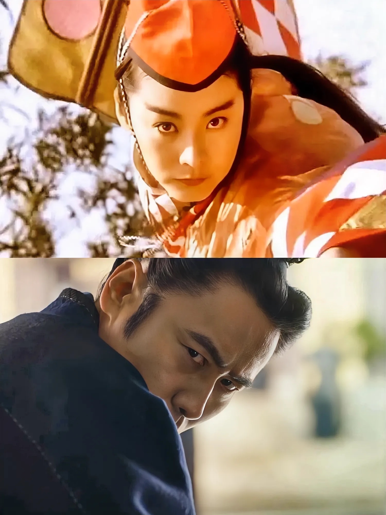 第一个是林青霞版《笑傲江湖》中的东方不败 特点女扮男装男中有