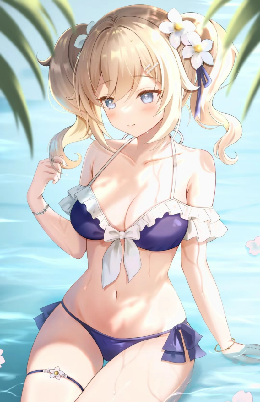 穿泳装的芭芭拉也太好看了吧#原神
