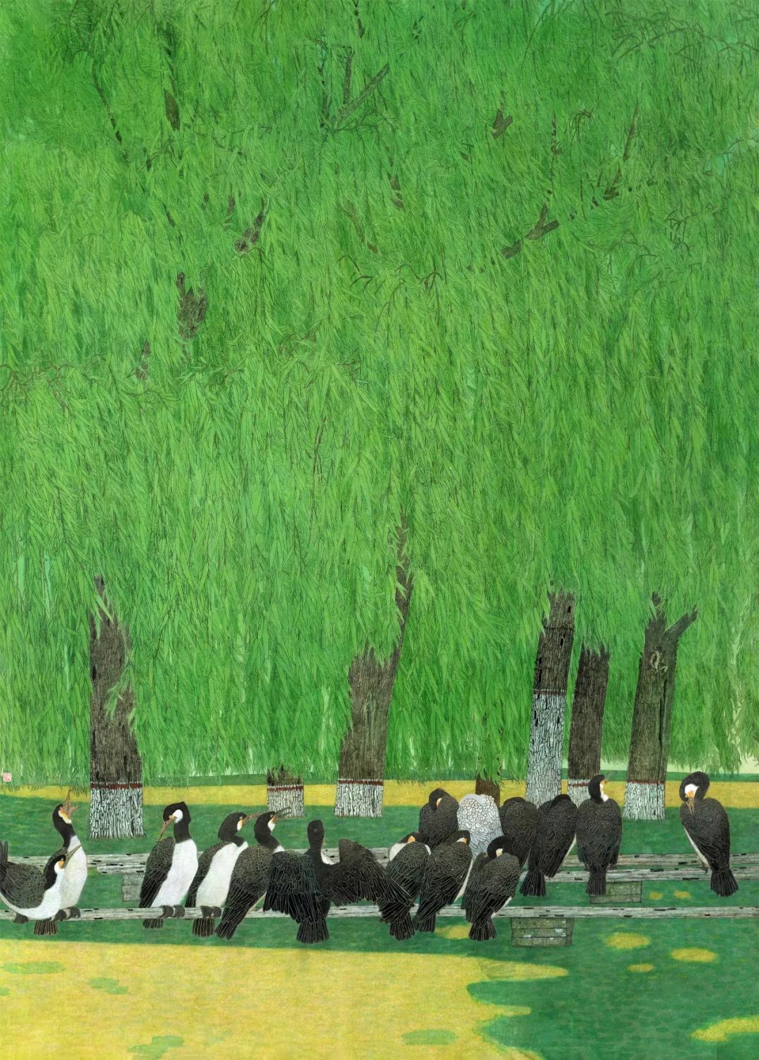 《绿荫深处是吾家》 230×160cm张京刚 《游·守望》 195×196cm张帅