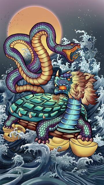 而"四大神兽"之一的玄武正是灵龟与腾蛇的结合.