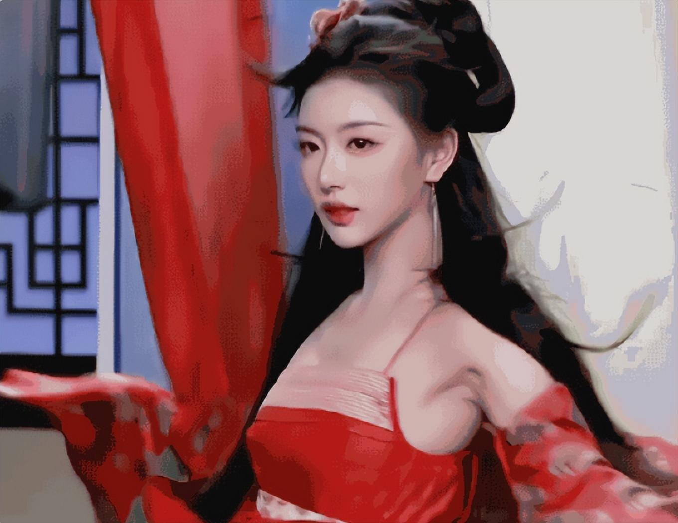 被《墨雨云间》孔雪儿惊艳了,好身材遮不住,红肚兜吊带装太吸睛