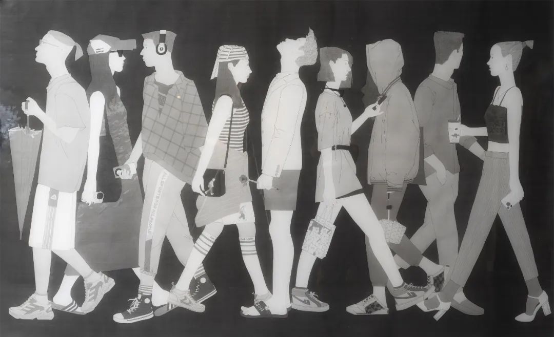 张帅 《凡心所向》 225×138cm张萱子 《青春编码》 200×220cm赵鹏