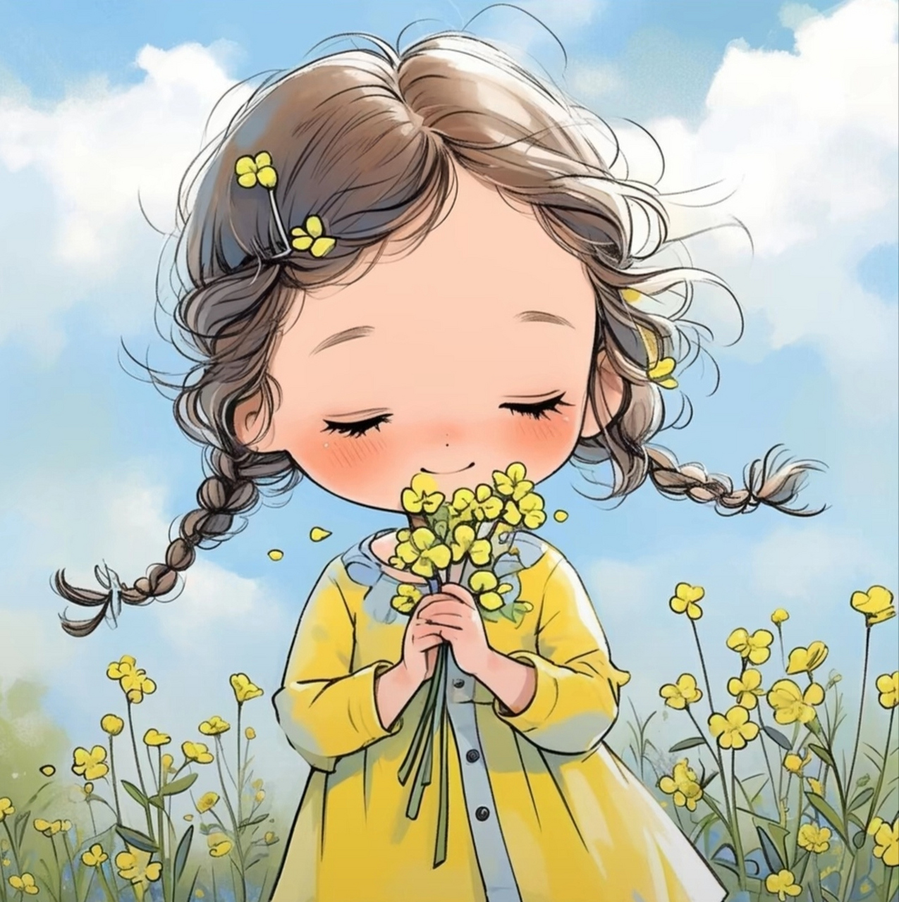 治愈系儿童插画作品