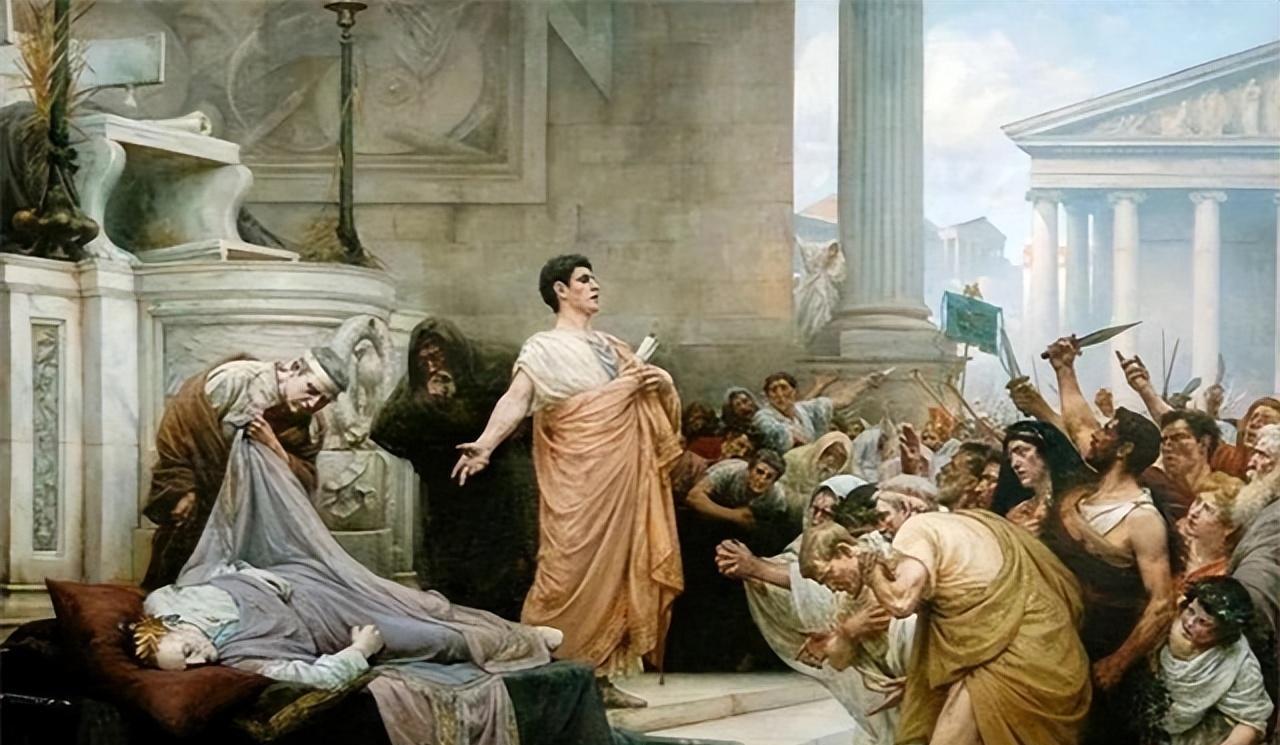 屋大维将帝国的权力分成三份,让安东尼,雷必达与自己分享统治权力