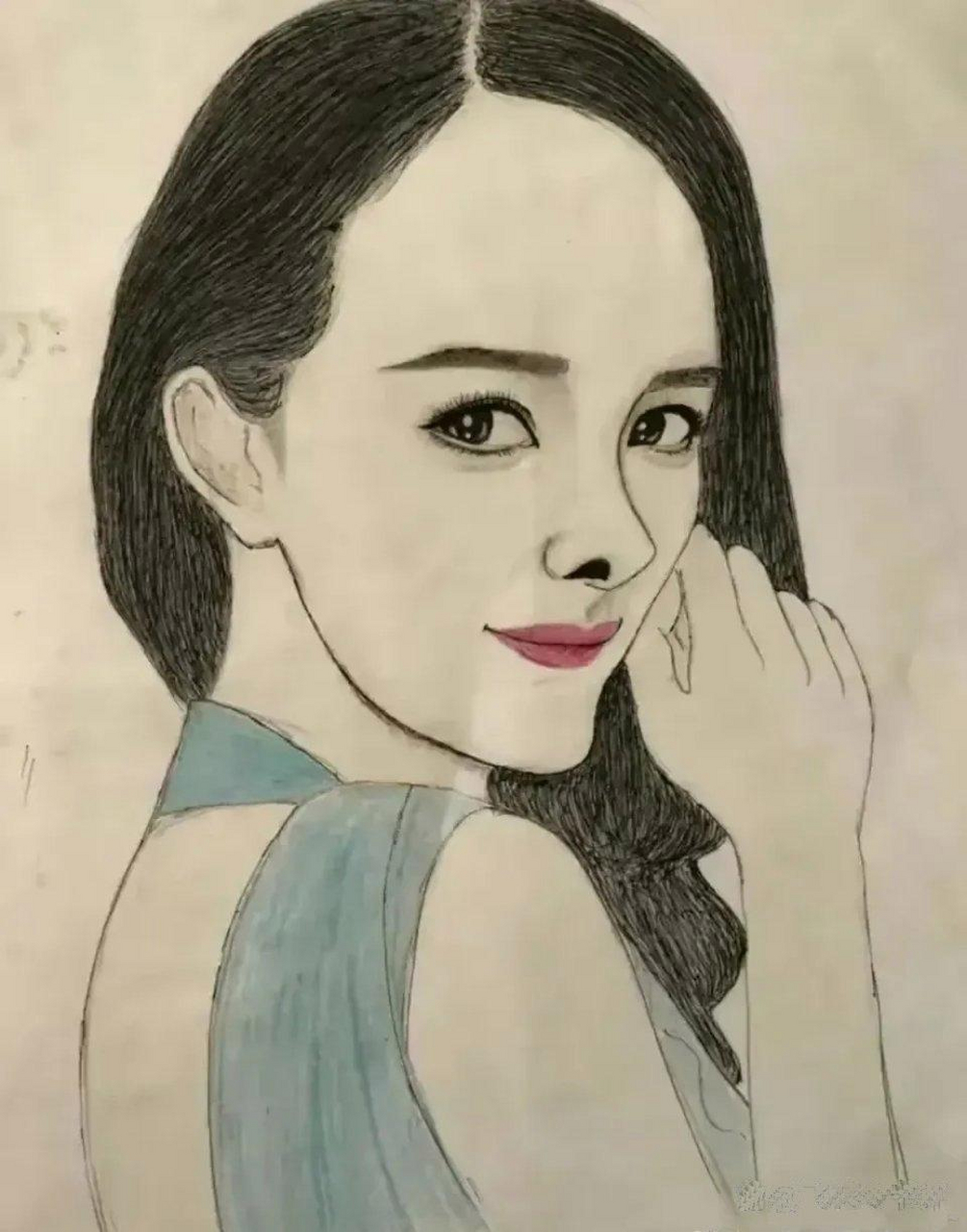 杨幂素描画?