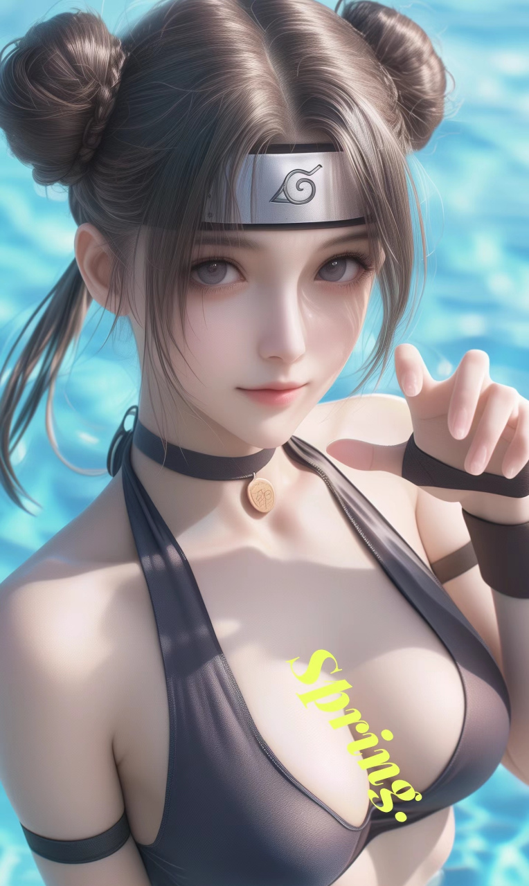 穿泳装的天天也太美了叭#火影忍者