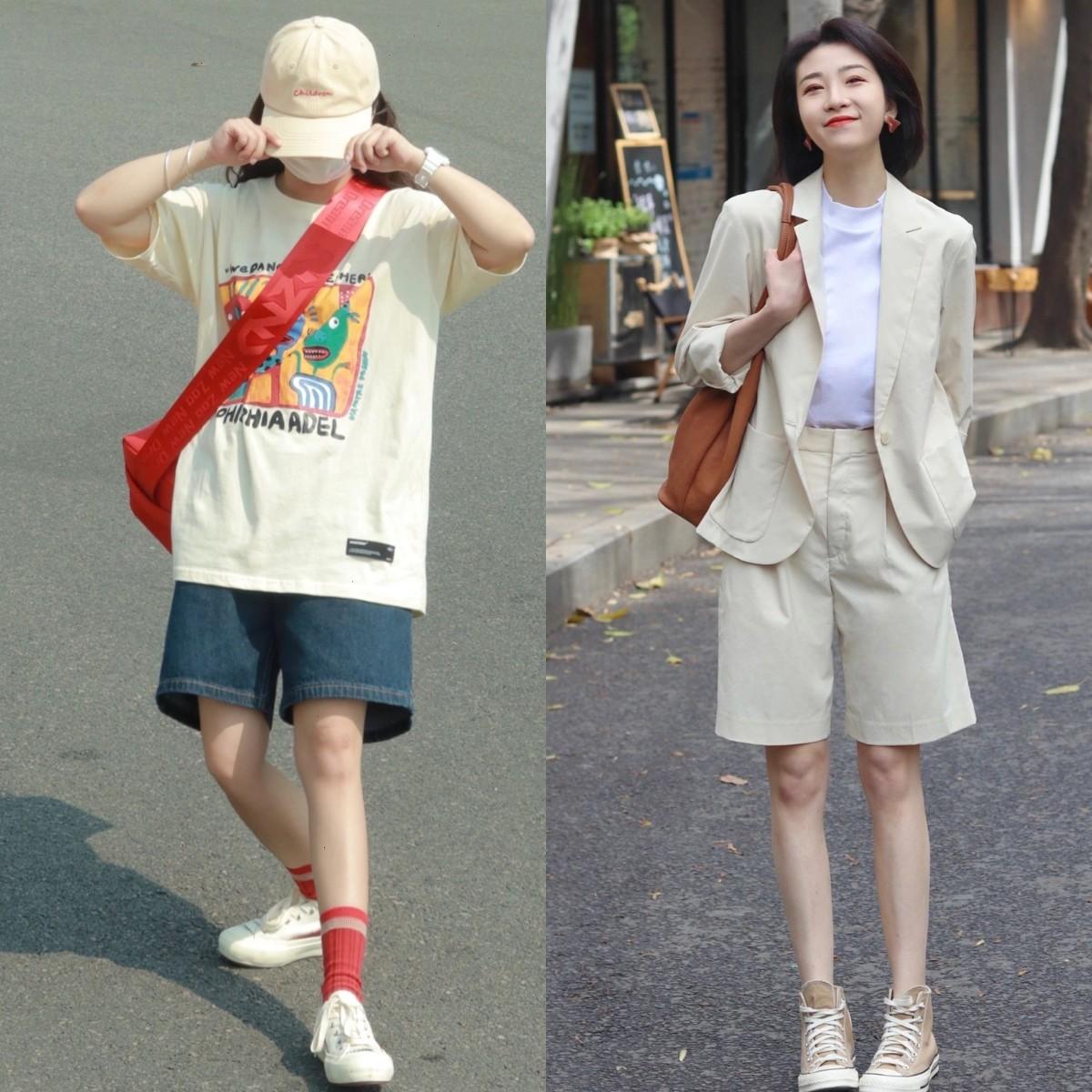 去了上海才发现:不兴运动鞋了!满大街都在穿"帆布鞋 裙子"