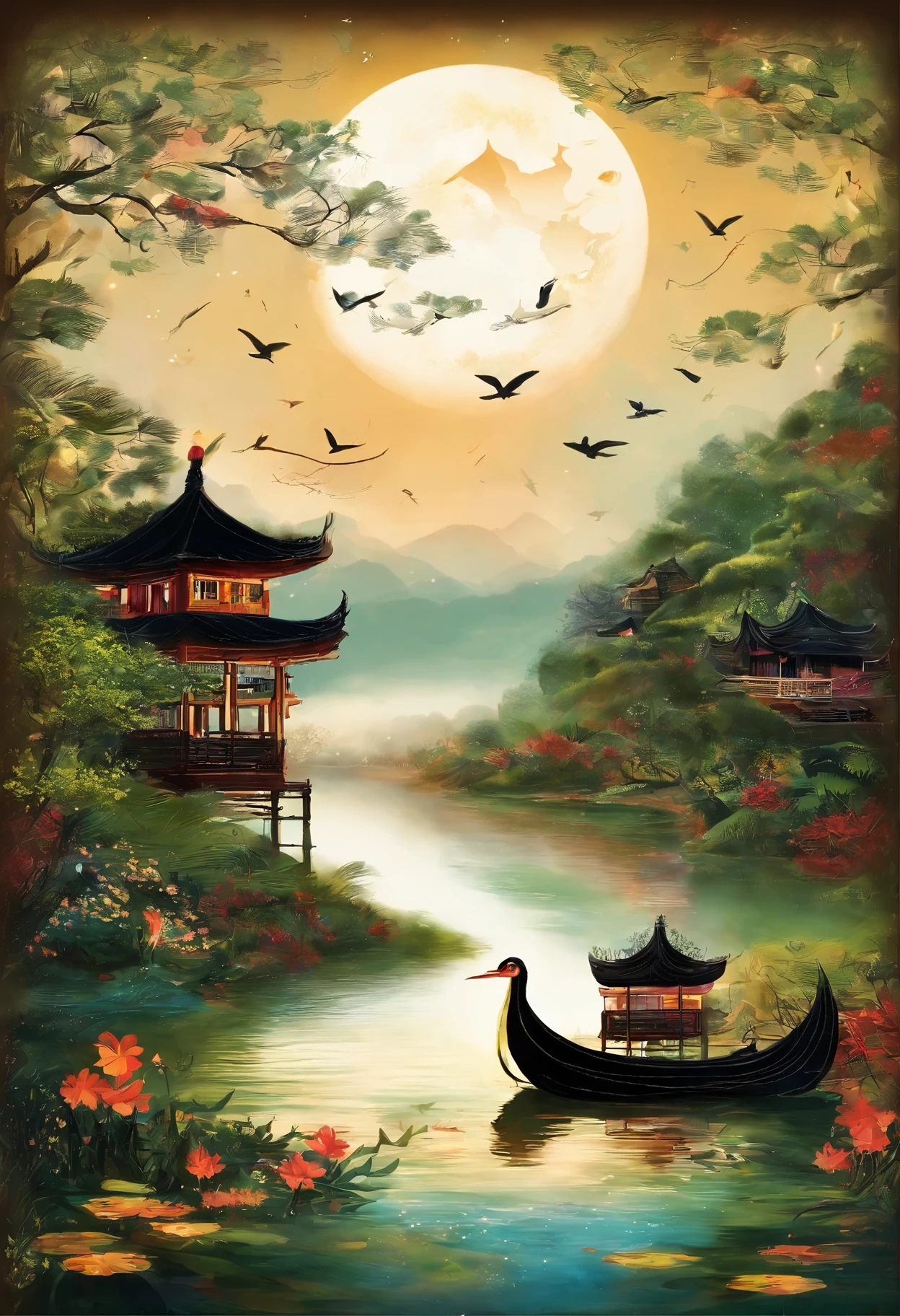 所谓无念,非灭念,而是不随念 杂念梦幻唯美风景水墨画高清图片大全