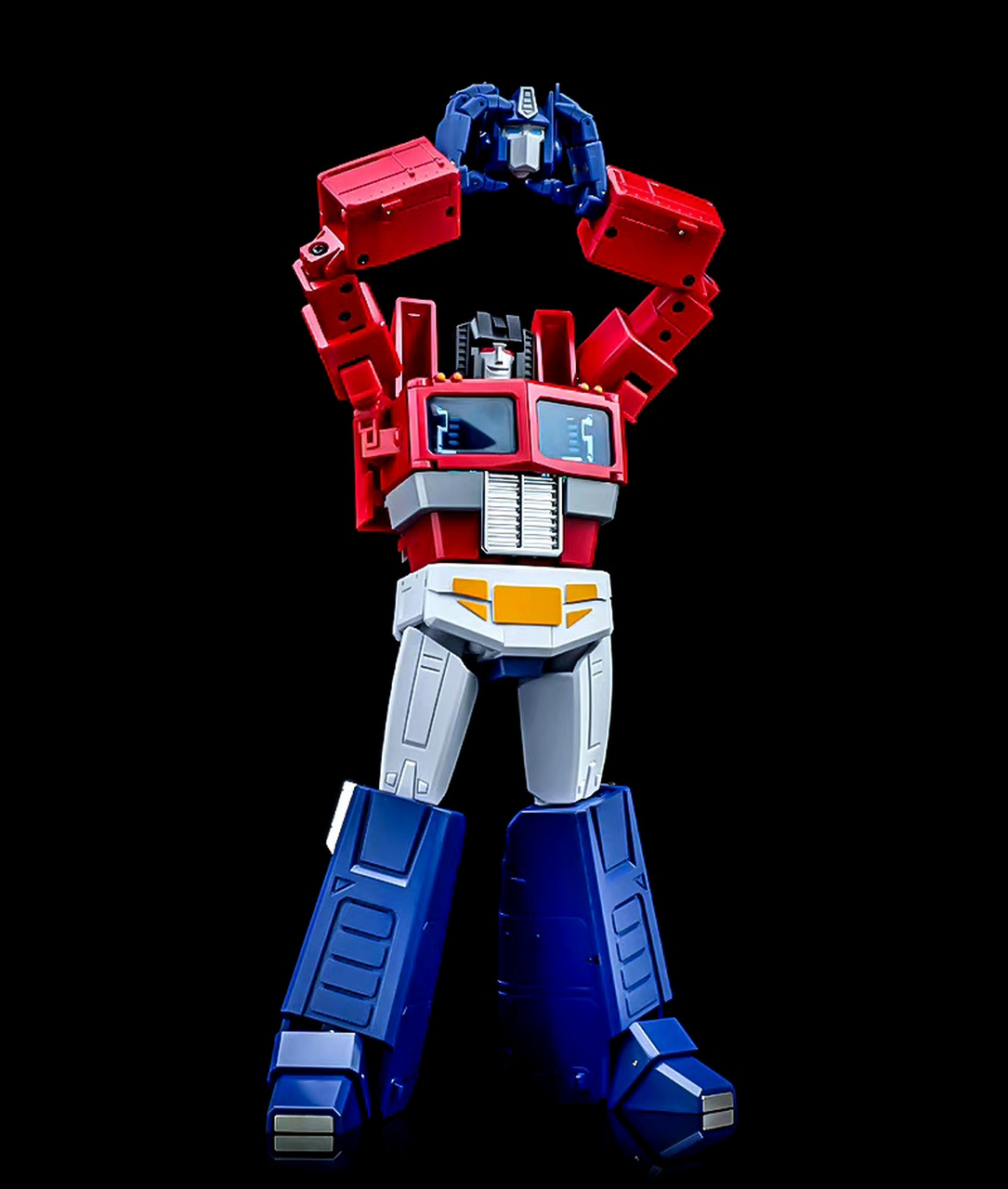 模型欣赏:ms toys 魔方 ms-02ex 擎天柱,附带多种武器和配件.