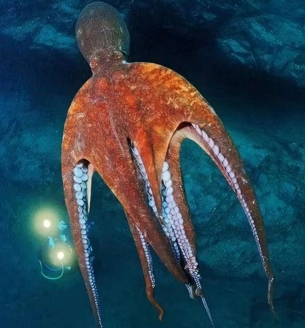 巨型章鱼出现在日本! 触手展开超过3米长,这也太吓人了!