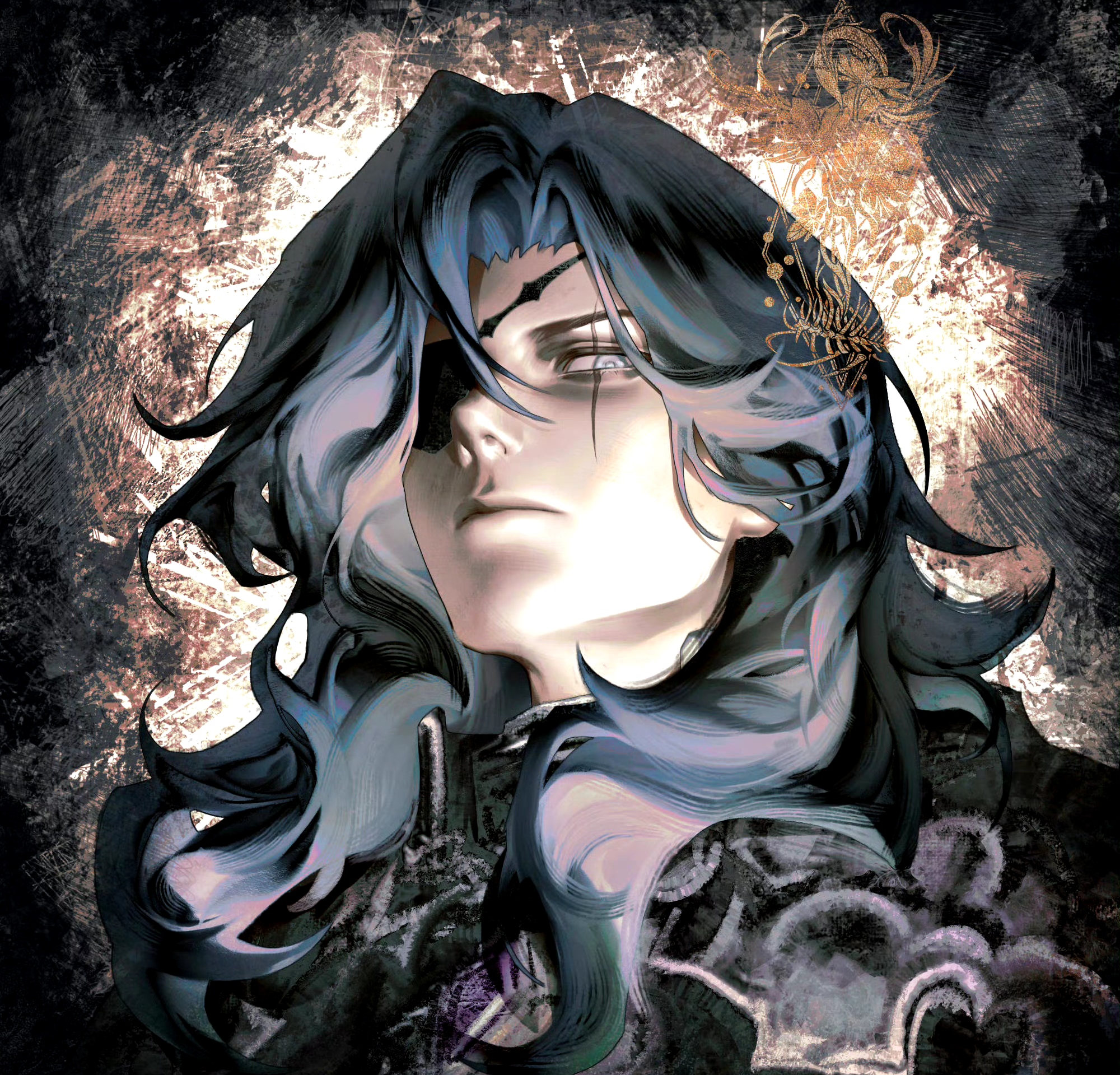 分享一组游戏《最终幻想14》人物同人插画作品,用浓郁的色彩描绘了