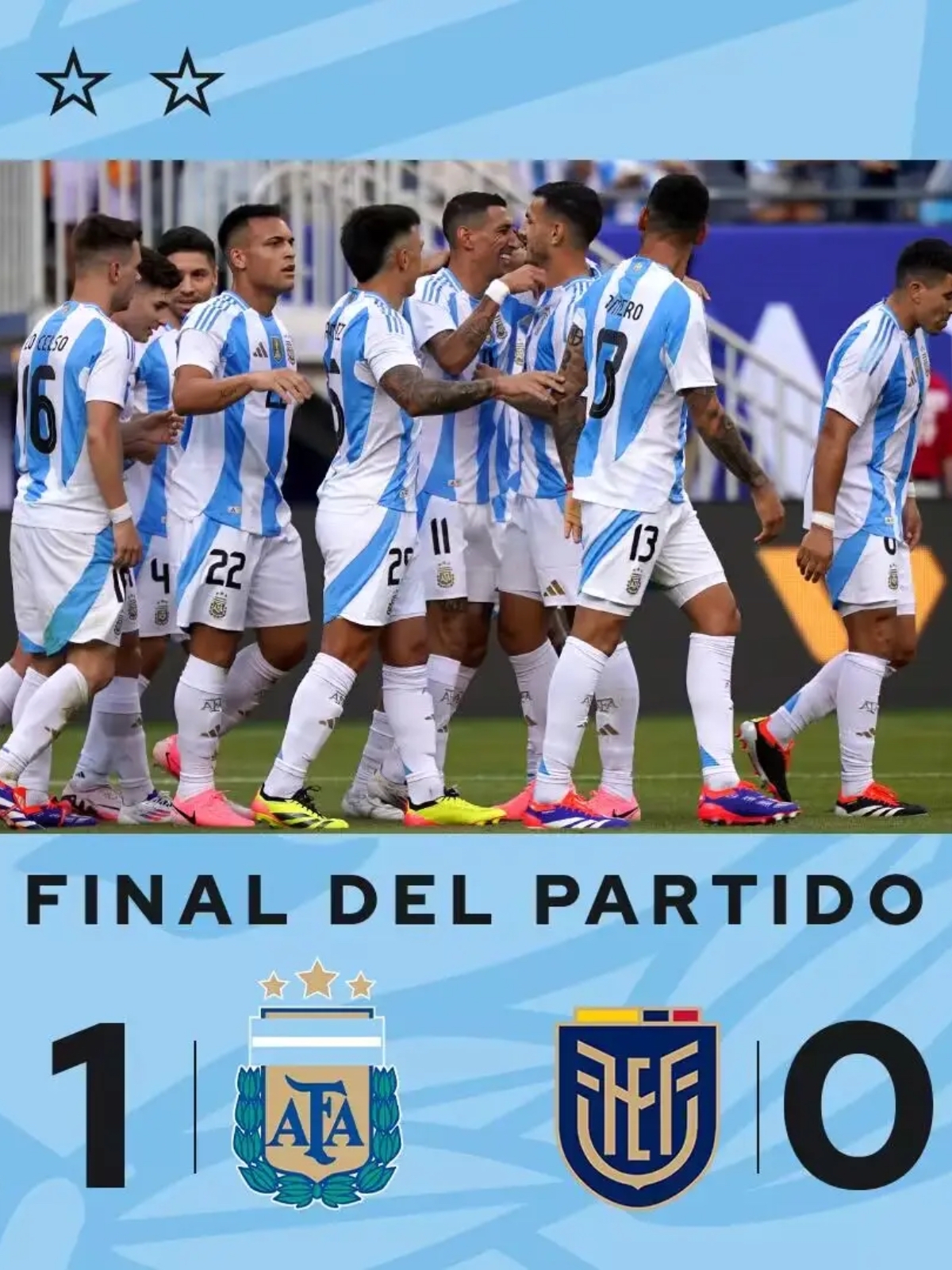 0胜厄瓜多尔,迪马利亚破门,梅西替补登场;阿根廷凭借此